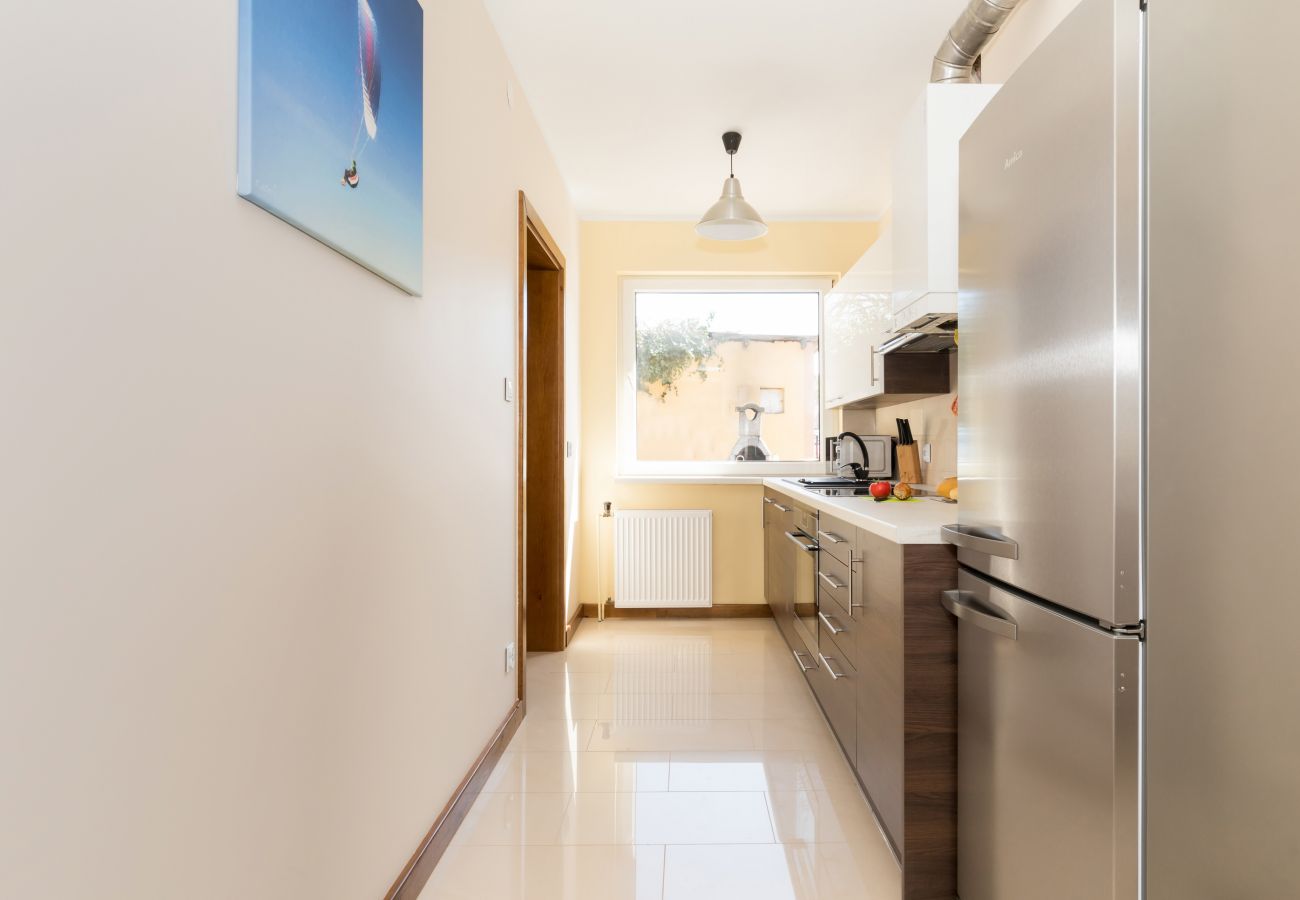 kitchen, fridge, picture, window