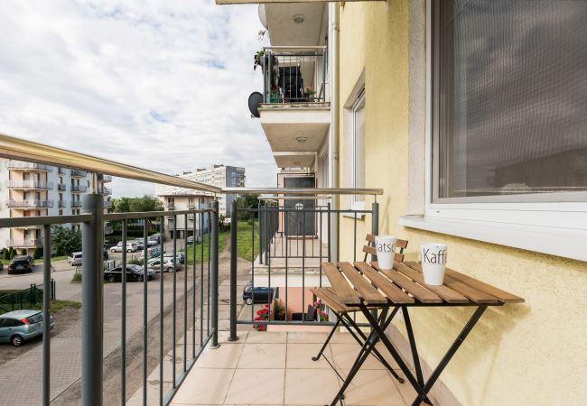 balcony, view, table, Świnoujście, holidays
