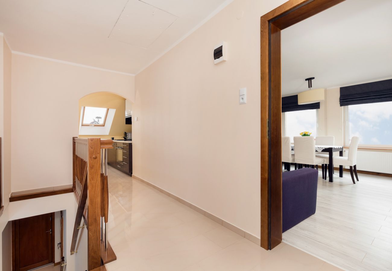 corridor, apartment, Bursztyn, rent