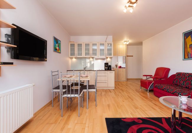 kitchenette, table, chairs, TV, picture, rent, sofa