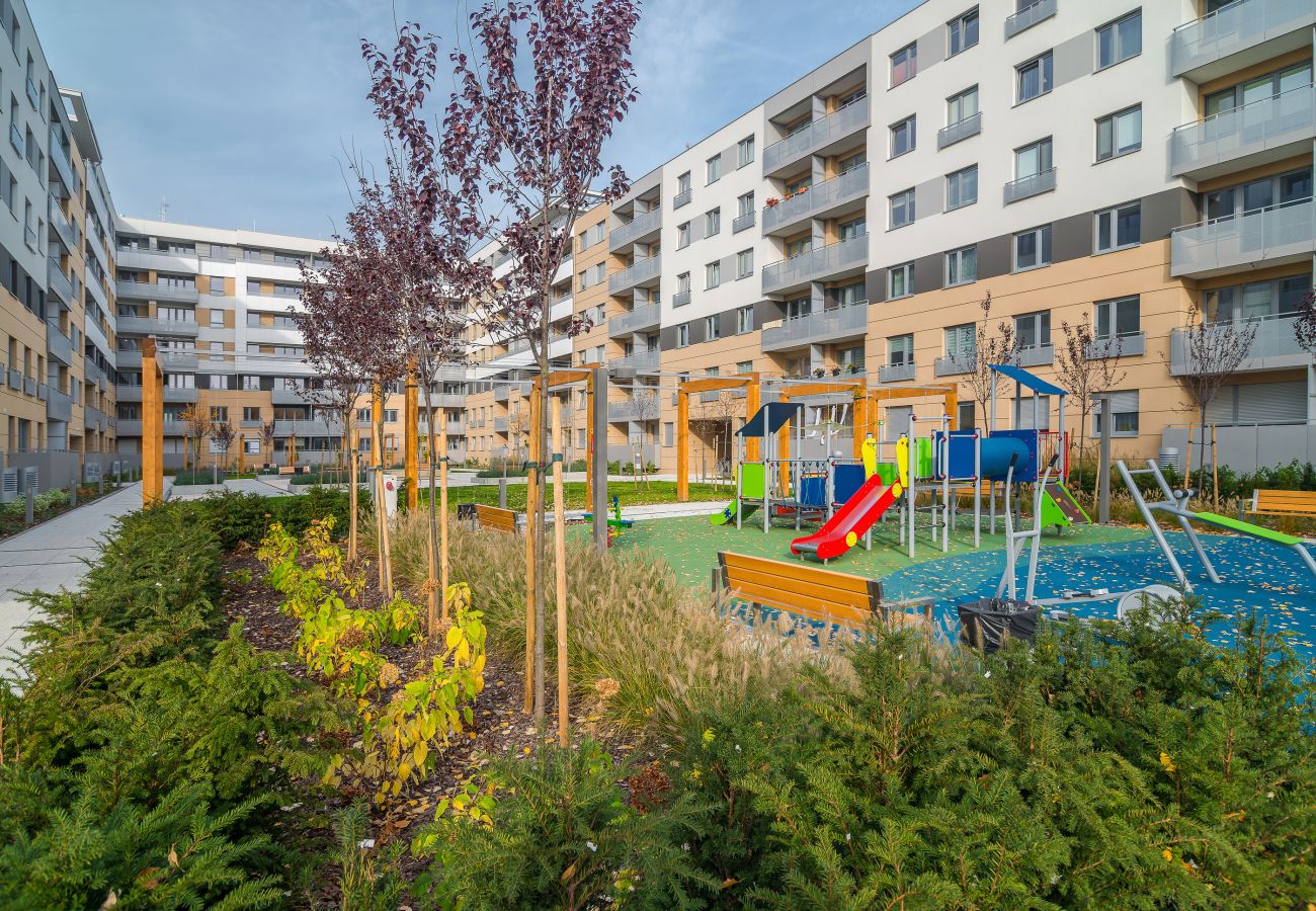 garden, playground, exterior, garden view, exterior view, apartment building, staying place, rent