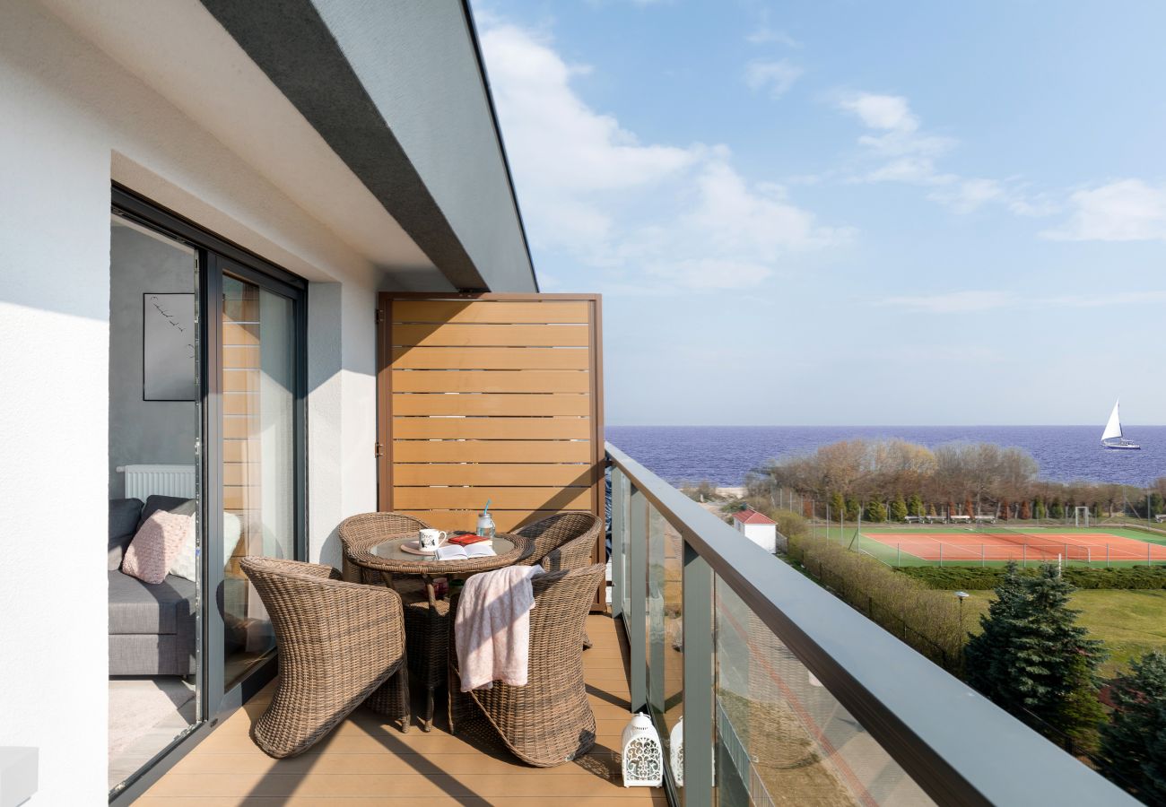 balcony, chairs, table, sunbed, view from balcony, view, apartment, apartment exterior, seaview, rent