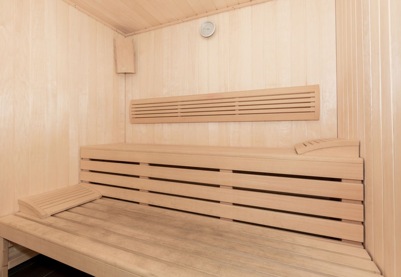 sauna, apartment, interior sauna, apartment building, wooden sauna, interior, rent, Osiedle Polanki