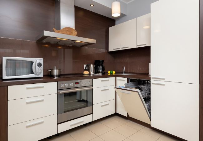 kitchenette, dishwasher, table, chairs, apartment, rent